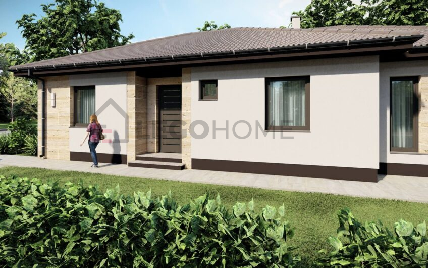 LH-110 - nappali + 4 szovás, 110 m2-es családi ház terv