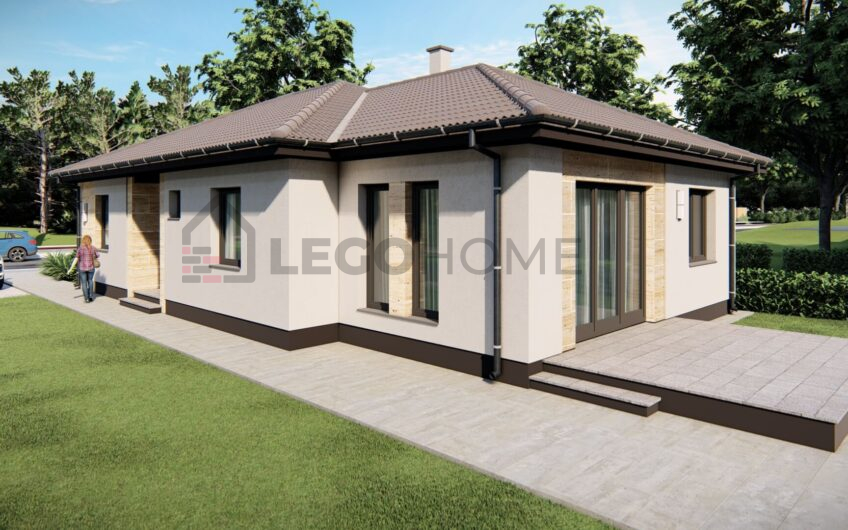 LH-110 - nappali + 4 szovás, 110 m2-es családi ház terv